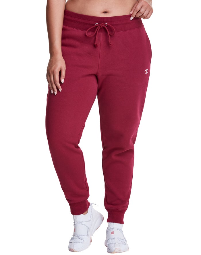 Champion Plus Reverse Weave Joggingbroek Dames - DonkerRood - Belgie 2976MIPHS